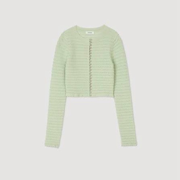 Sandro Vert Amande Cardigan - Picture 4 of 7